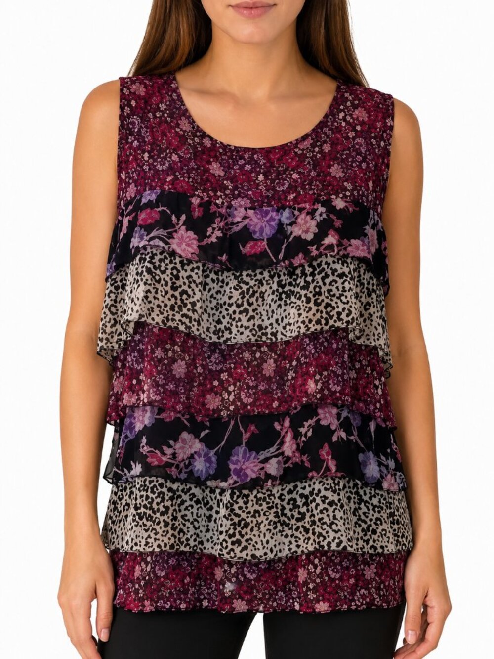 ERIN B. Ruffled Dressy Tank